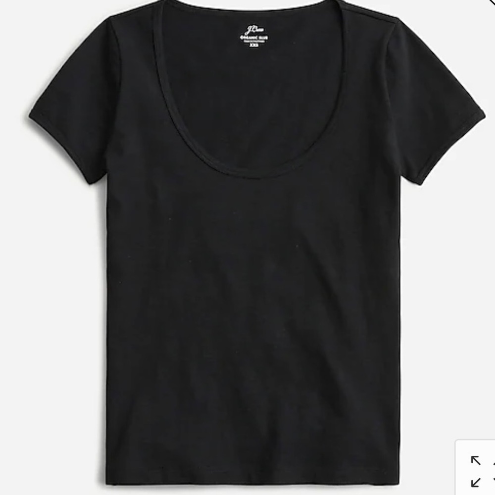 J. Crew Cropped Organic Slub Cotton Scoopneck T-shirt - NWT!